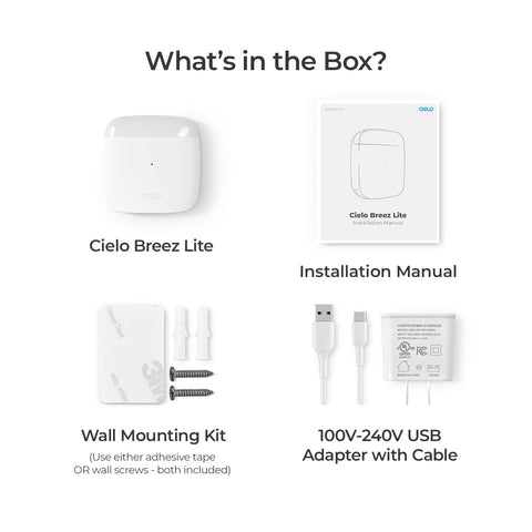 Cielo Breez Lite app control on a smartphone for remote AC management.