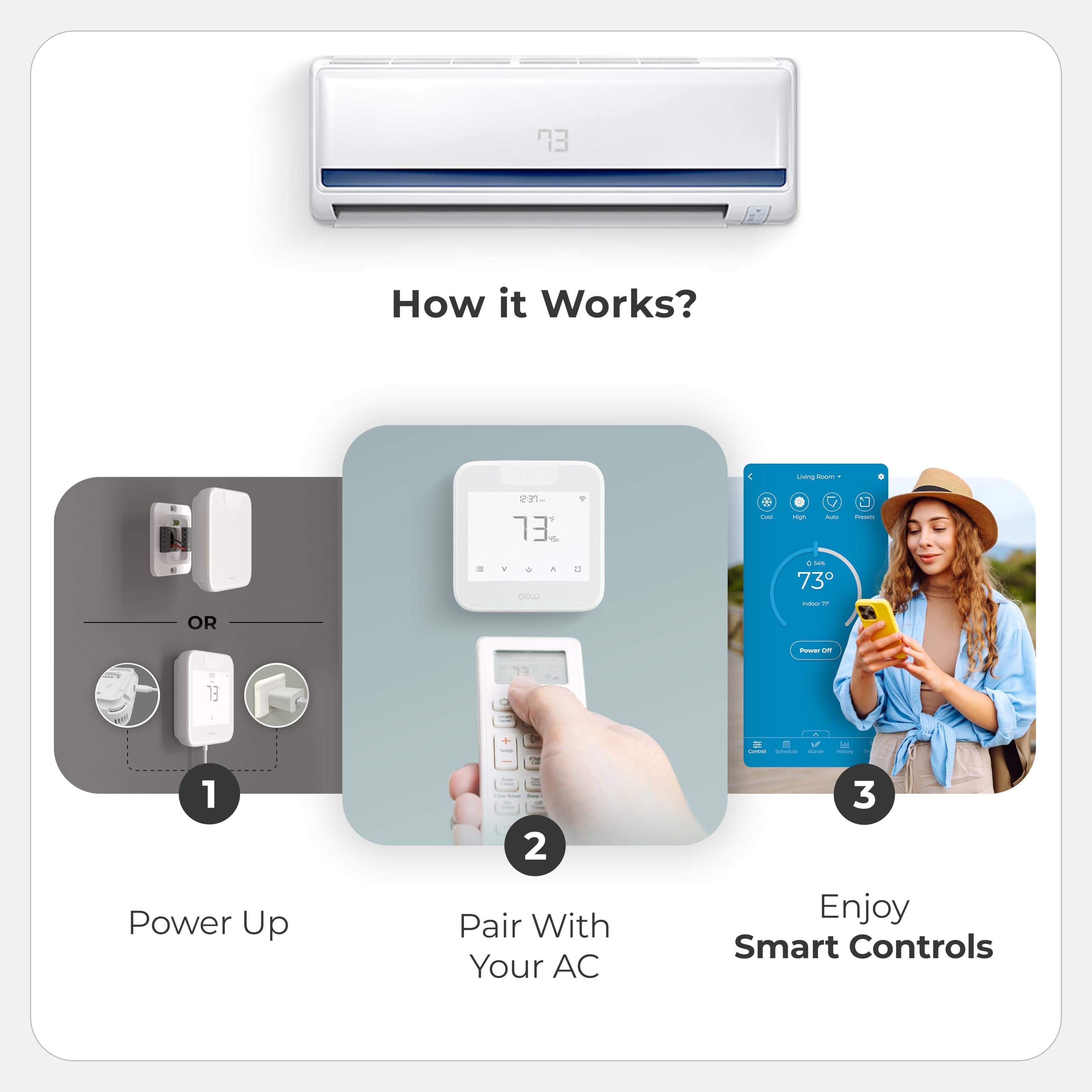 Cielo Breez Max geofencing to pre-cool as you arrive