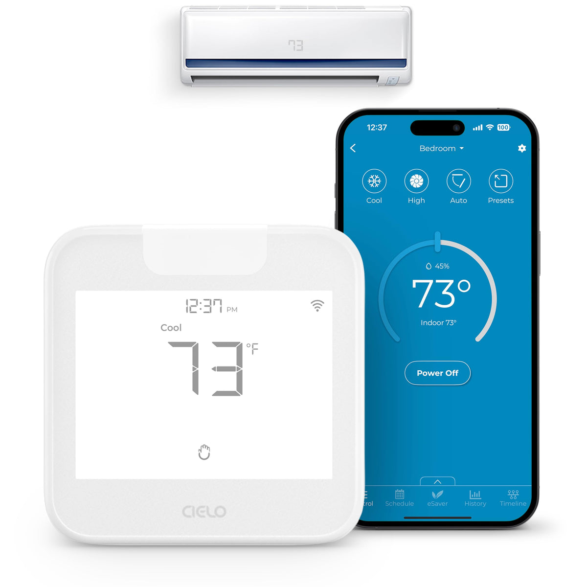 Cielo Breez Max front view for quick access and control