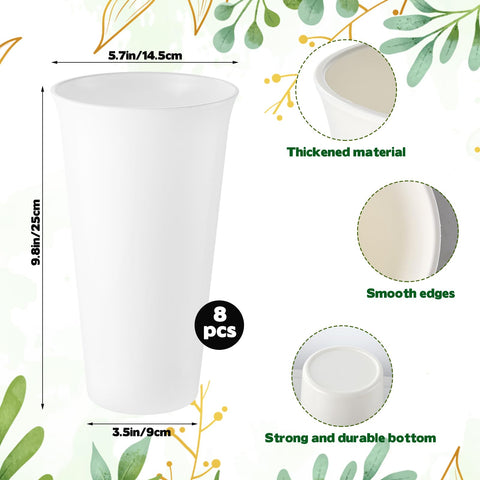 CIEOVO plastic flower buckets offer versatile decor and table displays.