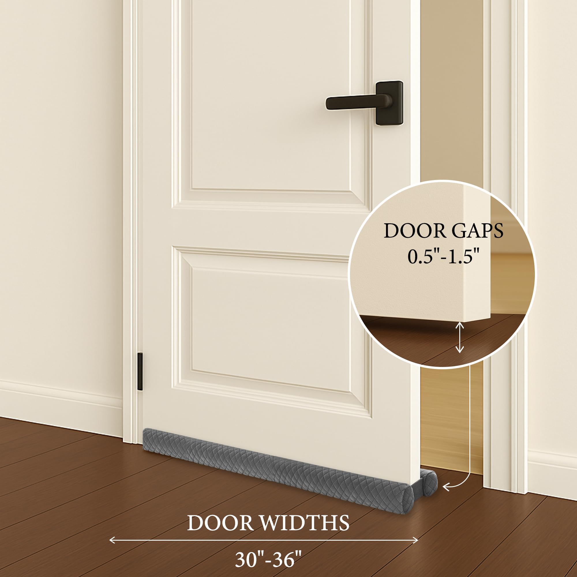 Ciieyuo adjustable stopper fits 30–36 inch doors for flexible setup.
