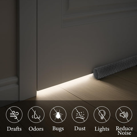 Ciieyuo under-door stopper reduces dust and odors for cleaner rooms.