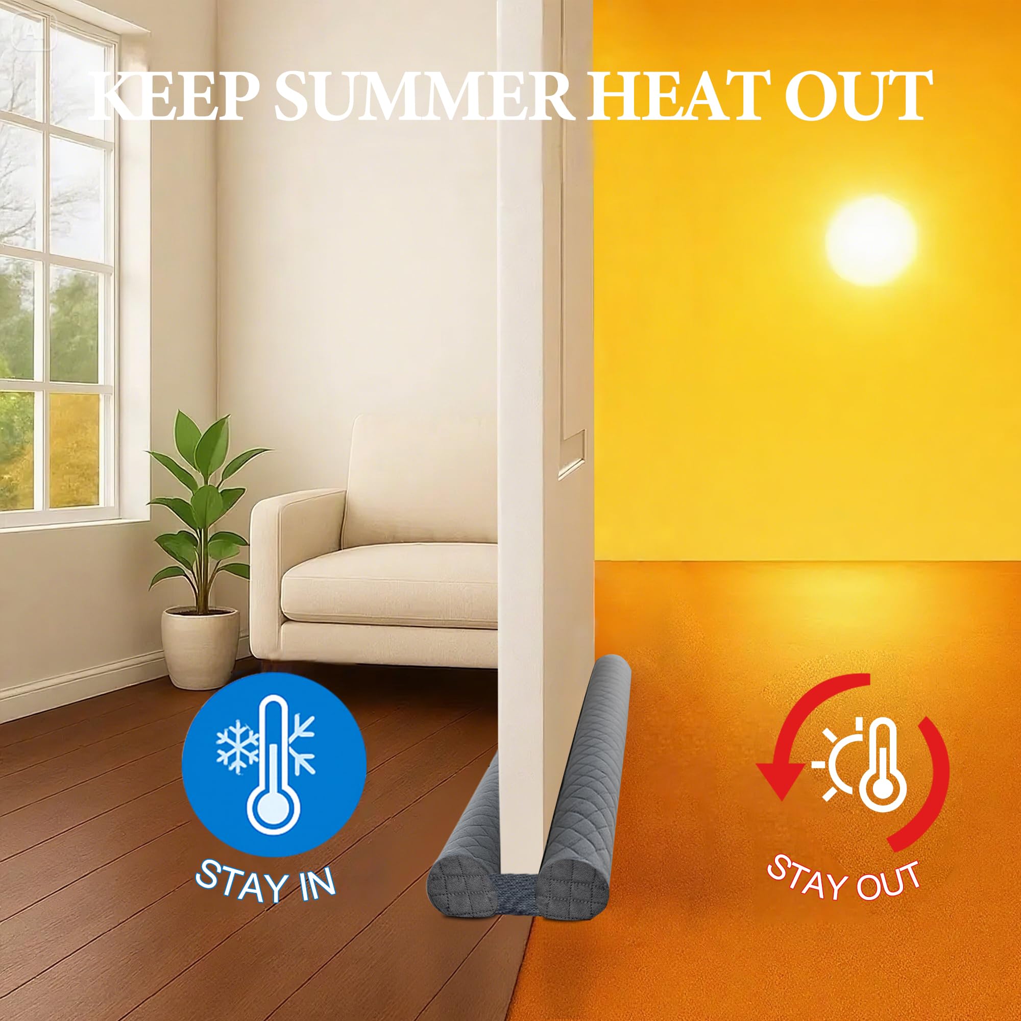 Ciieyuo double-sided windproof seal reduces drafts on both sides.