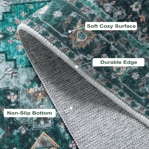 Ciicool anti-slip backing keeps the rug in place.