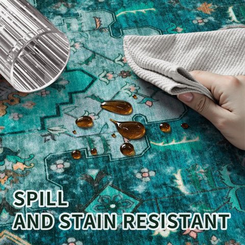 Ciicool low-pile rug minimizes snagging and keeps floors safe.