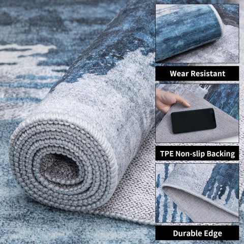 Ciicool rug non-slip back secures placement in busy spaces