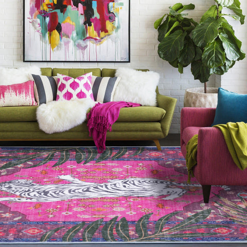 CILEPMID leopard rug in living room setup enhances warmth and drama