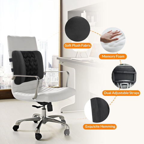 CILI adjustable straps secure the pillow on chairs or sofas