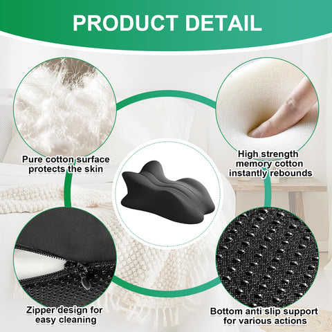 Cililave ergonomic zones with chin-neck groove for proper alignment and posture.
