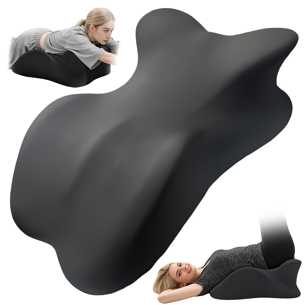 Cililave large memory foam pillow delivers full-body support for prone lounging and reading.
