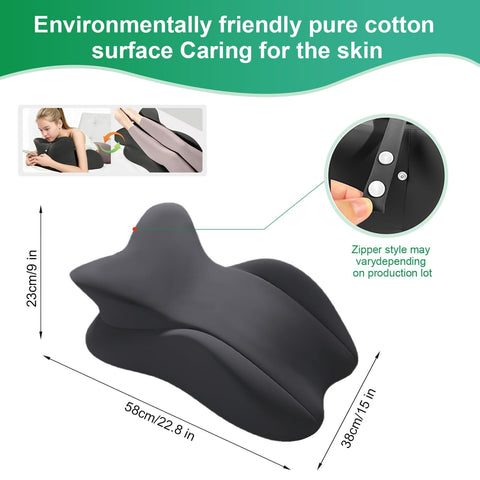 Cililave memory foam ergonomic pillow side view highlights angle for neck alignment.