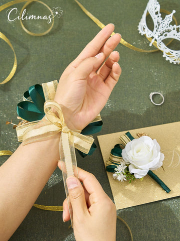 Cilimnas corsage with diamond embellishments for weddings or proms