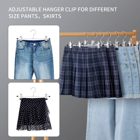 CIMLORD multi-use hangers hold jeans, shorts, scarves, and more in one set.