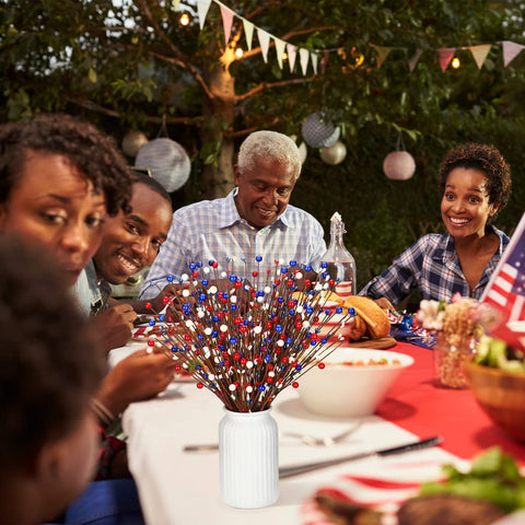 Cindeer diy-friendly berry pick can be twisted into creative shapes for displays.