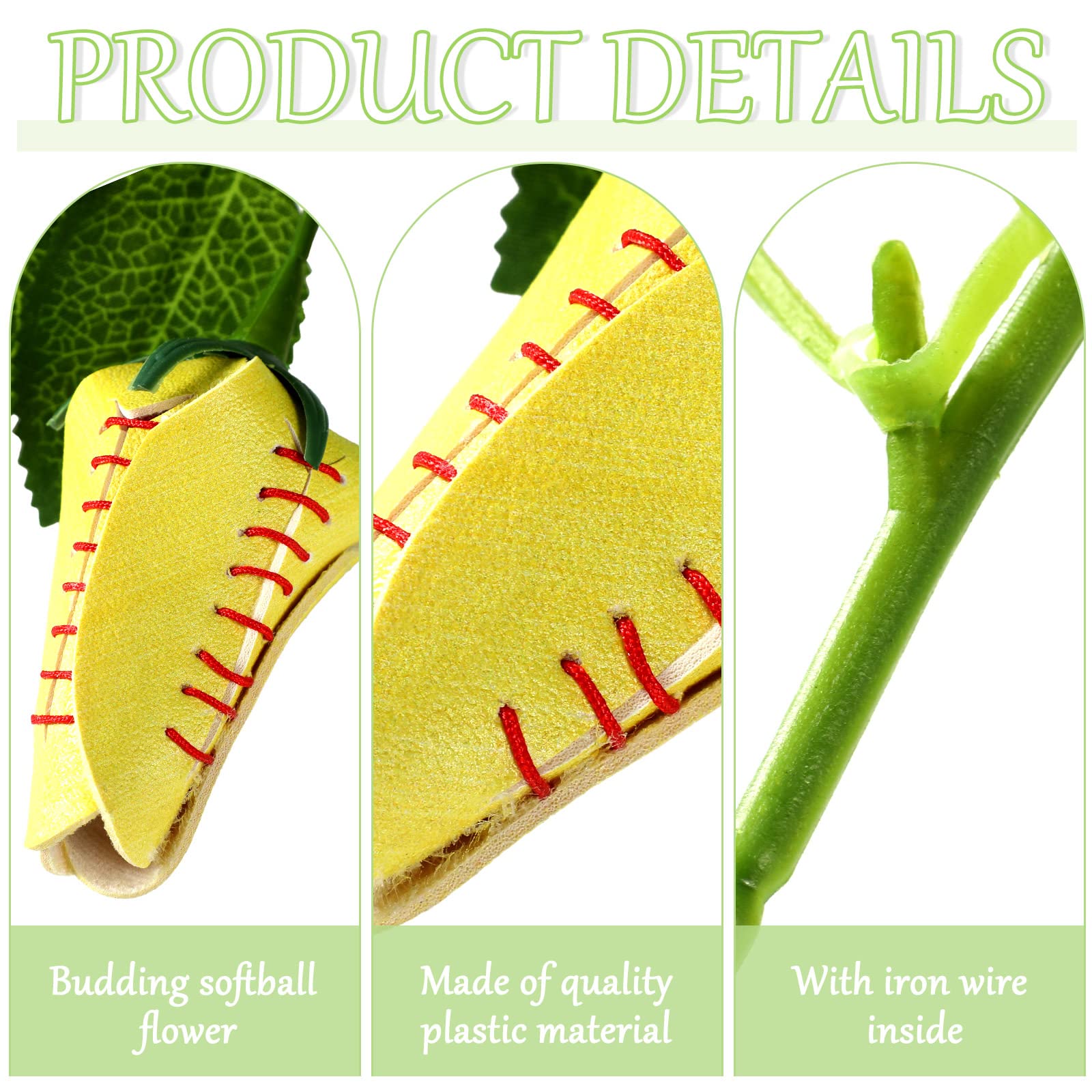 Cindeer softball rose with iron-wire structure stays sturdy and long-lasting.