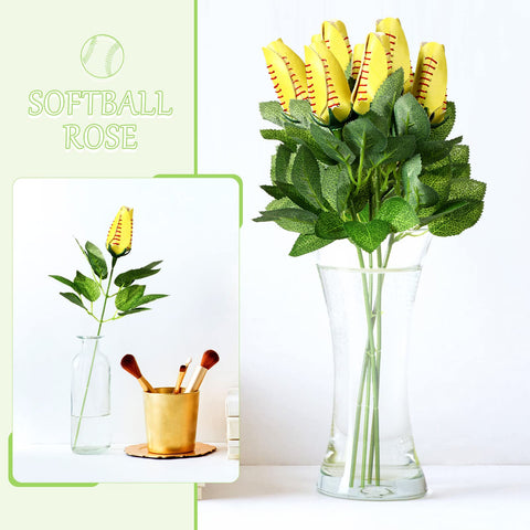 Cindeer softball rose decor suitable for tables, desks, and shelves.