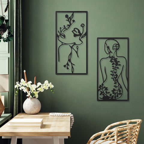Cindeer wall art with four holes for easy hanging and quick installation.