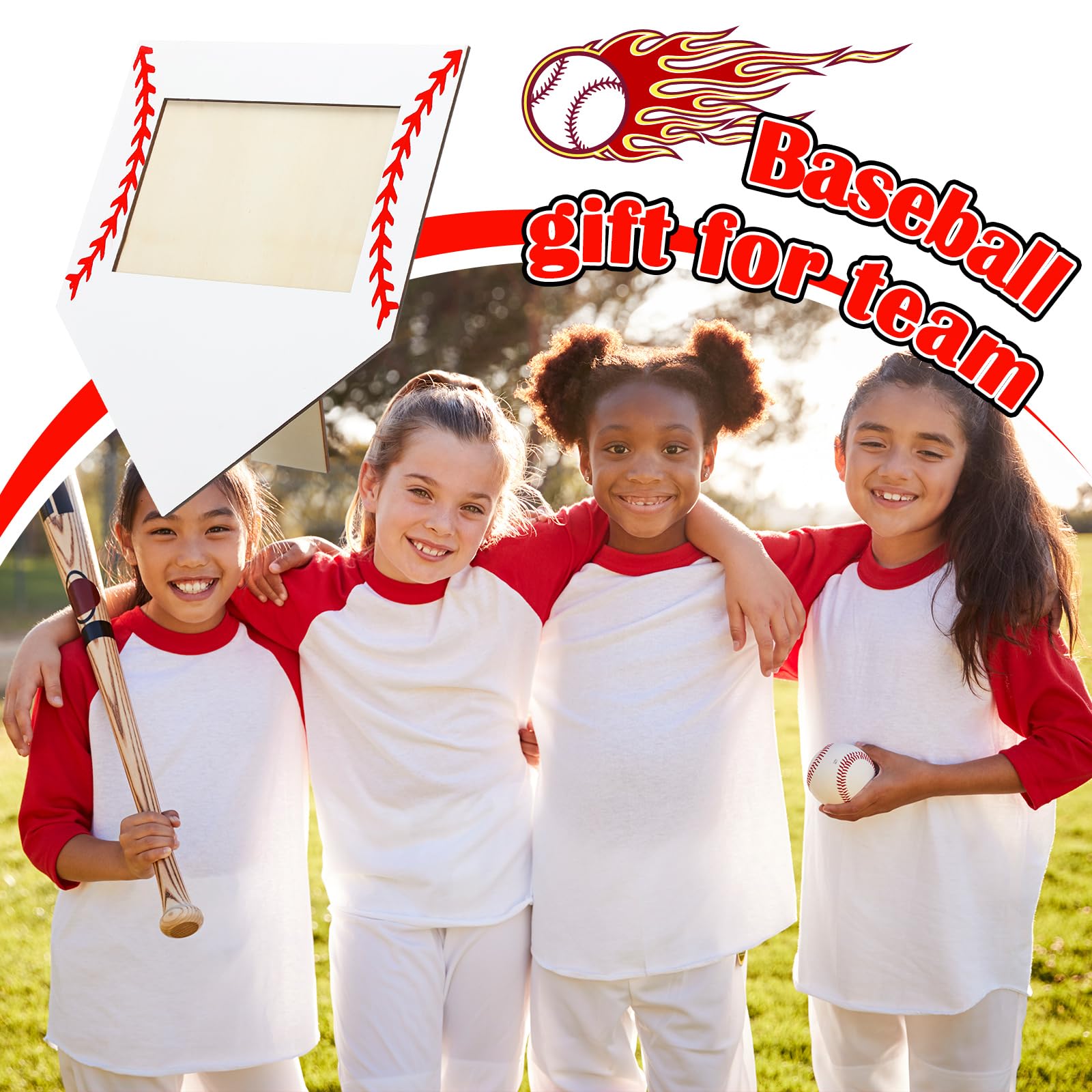 Cinnvoice baseball tabletop display frame enhances shelf or desk.