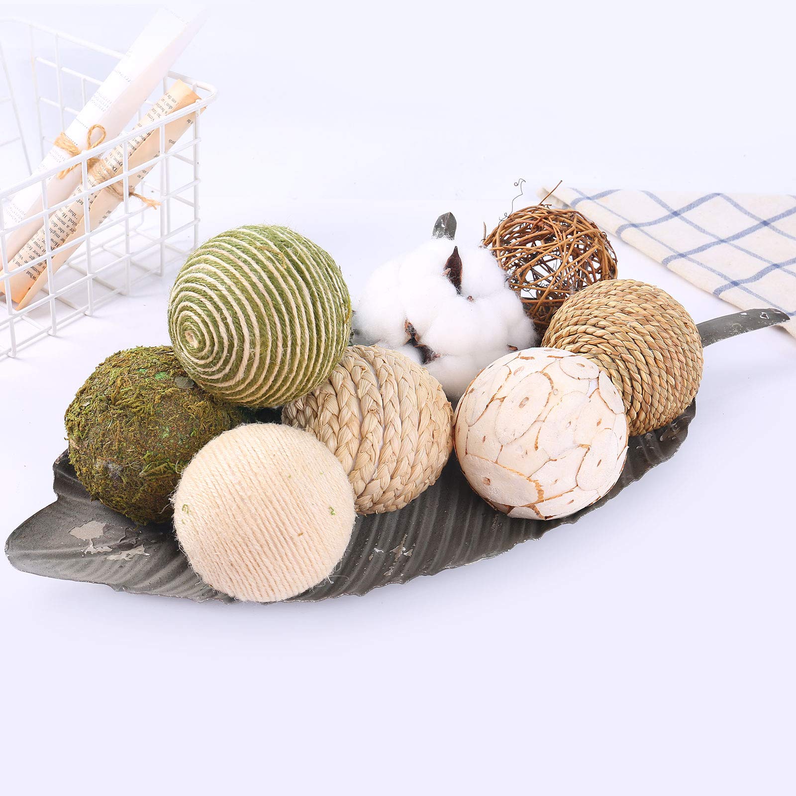 Cir Oases brown and white mixed balls for rustic wedding decor