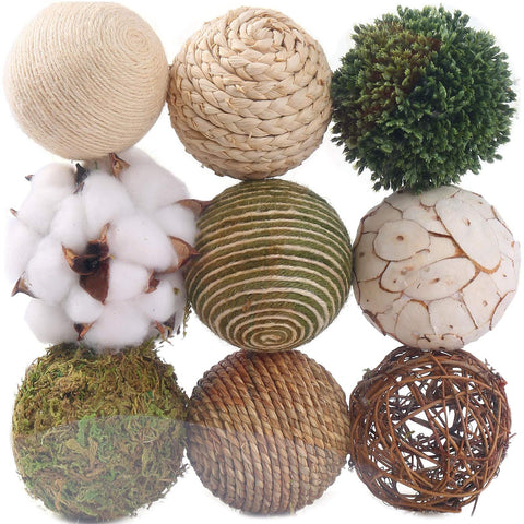 Cir Oases natural rattan orbs for indoor displays and accents