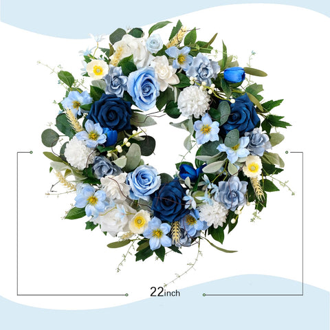 Silk flowers on a natural vine base provide durable, maintenance-free beauty