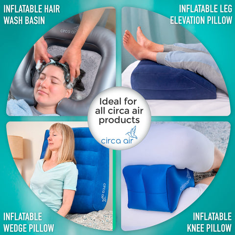 Circa Air mini pump inflating a pool float rapidly.