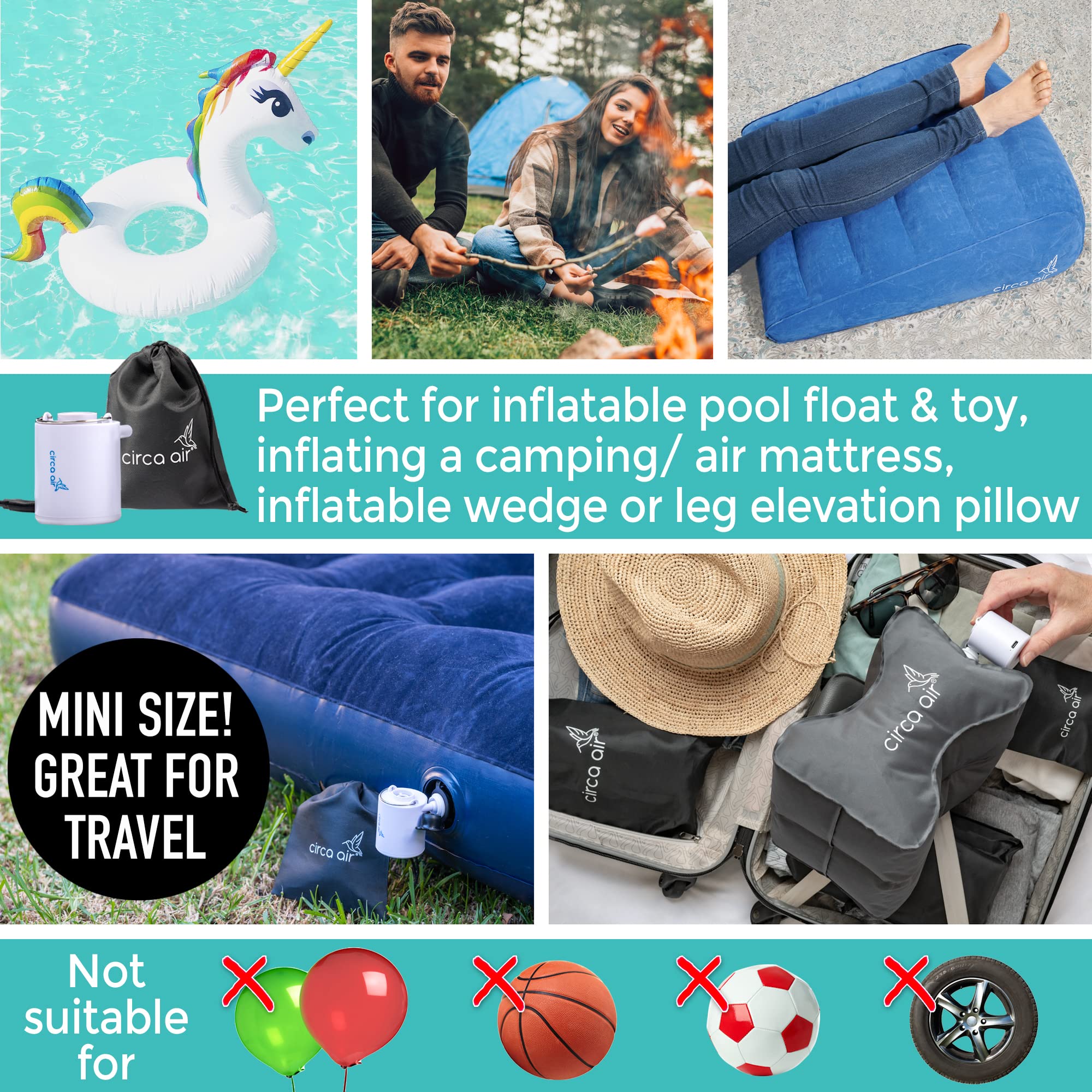 Circa Air mini pump used with vacuum storage bags.