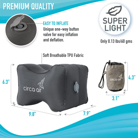 Circa Air knee pillow with soft TPU material for durable comfort