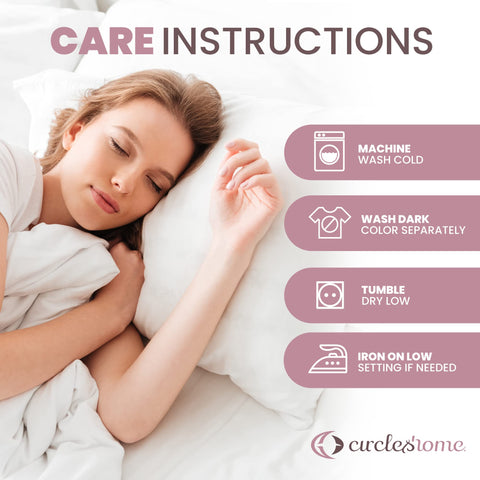 CirclesHome memory-foam-ready protector supports DIY pillow fillings.