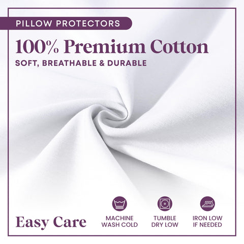 CirclesHome pillow protectors quiet fabric prevents crackling sounds while resting.