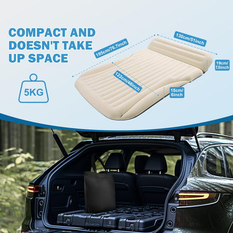 Ciremiv SUV trunk-fit mattress shown in car trunk for road trips