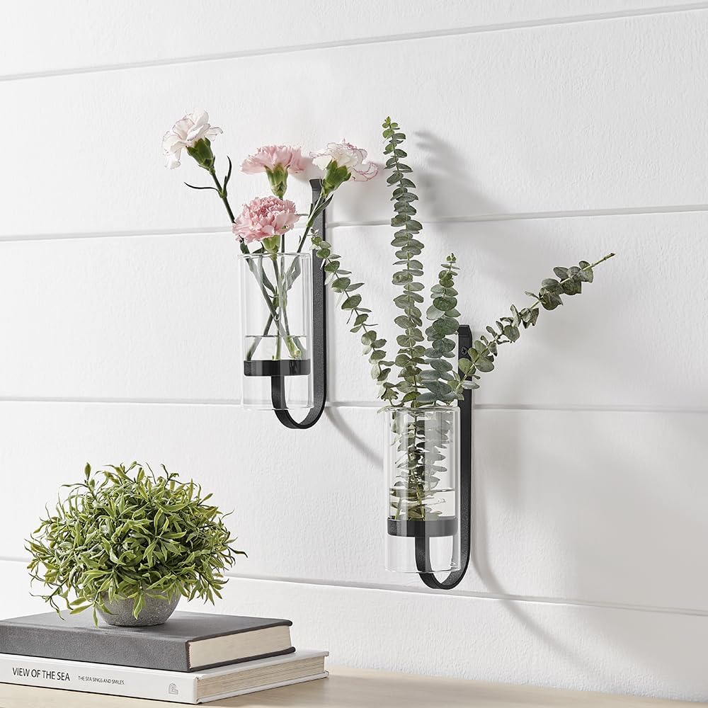 CISEANOL bottle flower vase with stand enhances versatile home décor options