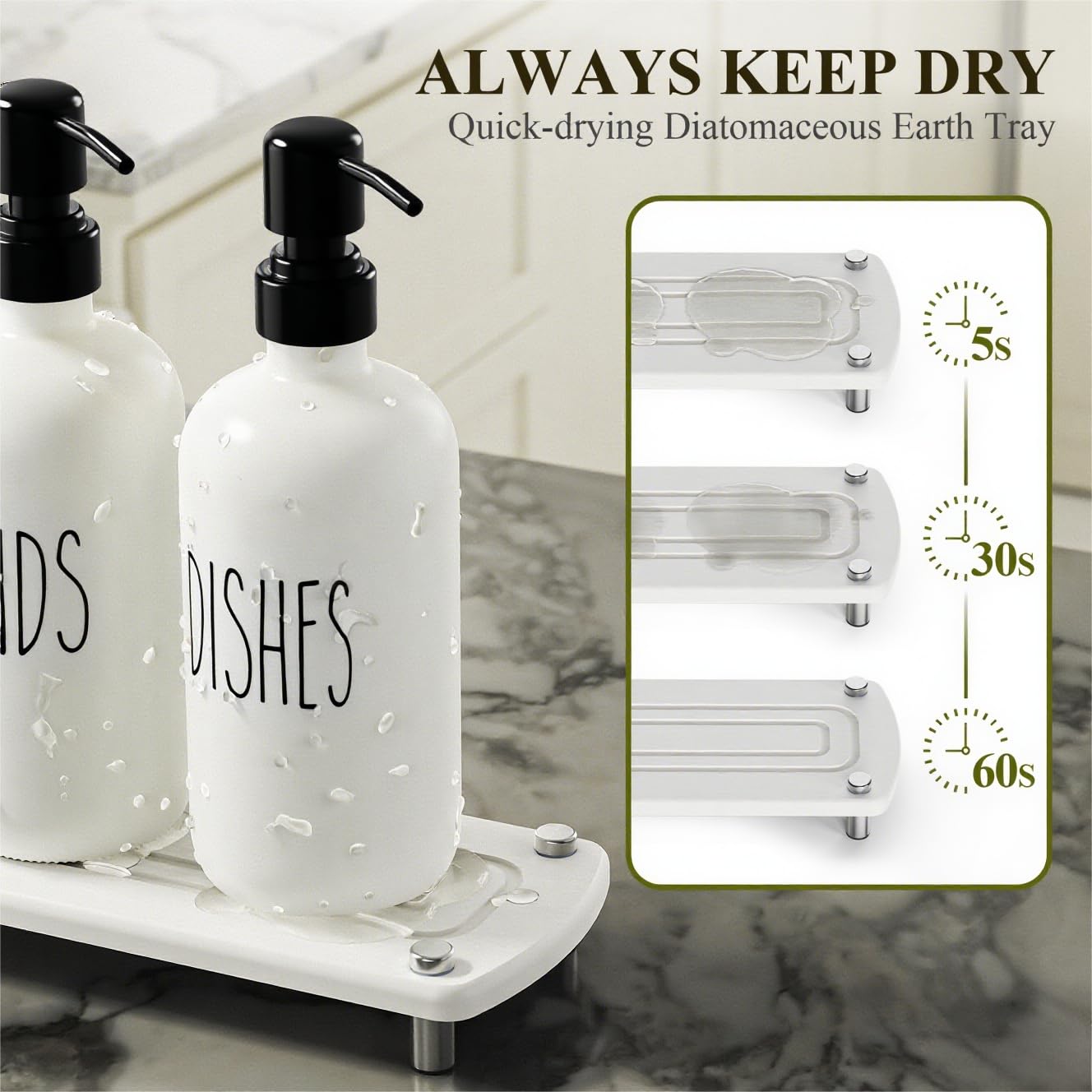 Cisily ceramic sponge holder keeps sponges neatly organized
