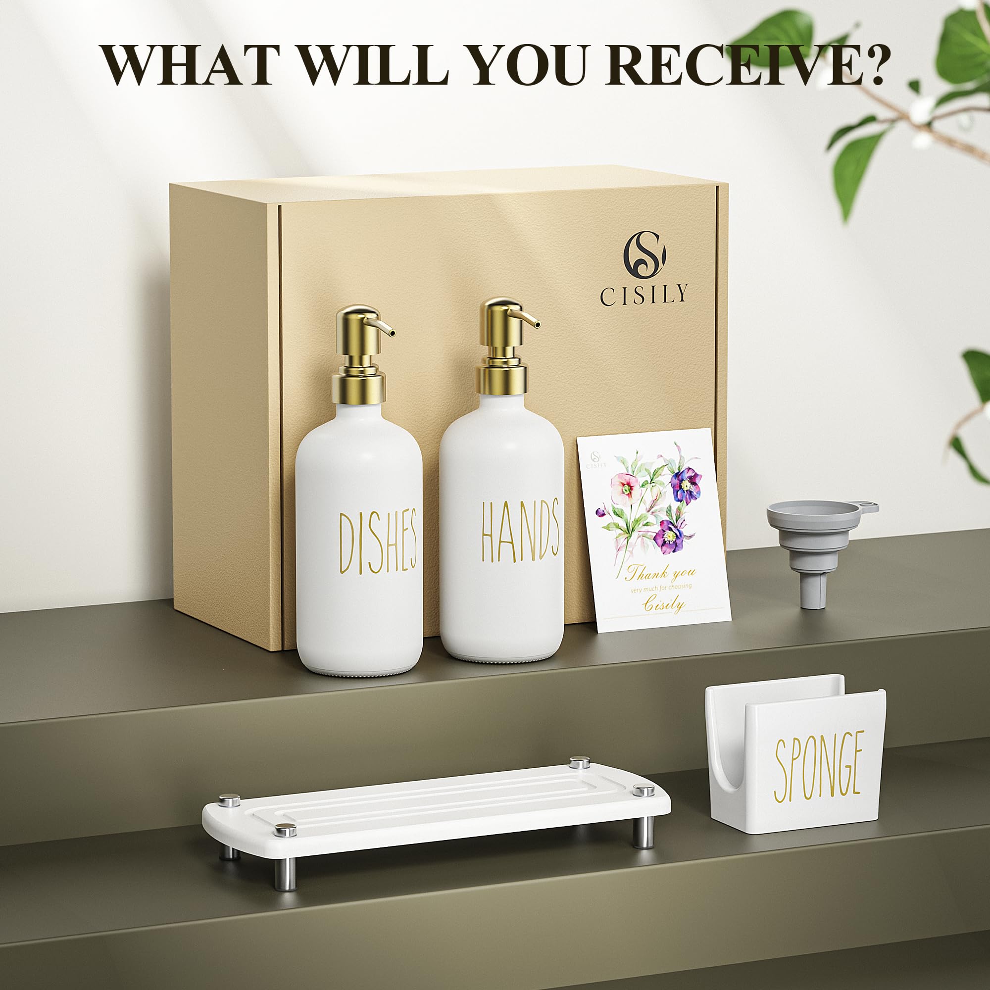 Cisily kitchen dish brush included to complete cleaning routine
