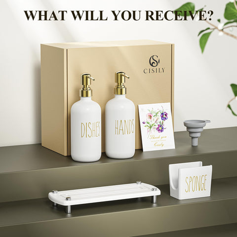 Cisily kitchen dish brush included to complete cleaning routine