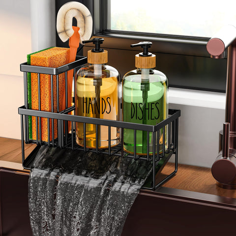Cisily clear glass bottles 2-pack with 16.9 oz capacity for easy refills.