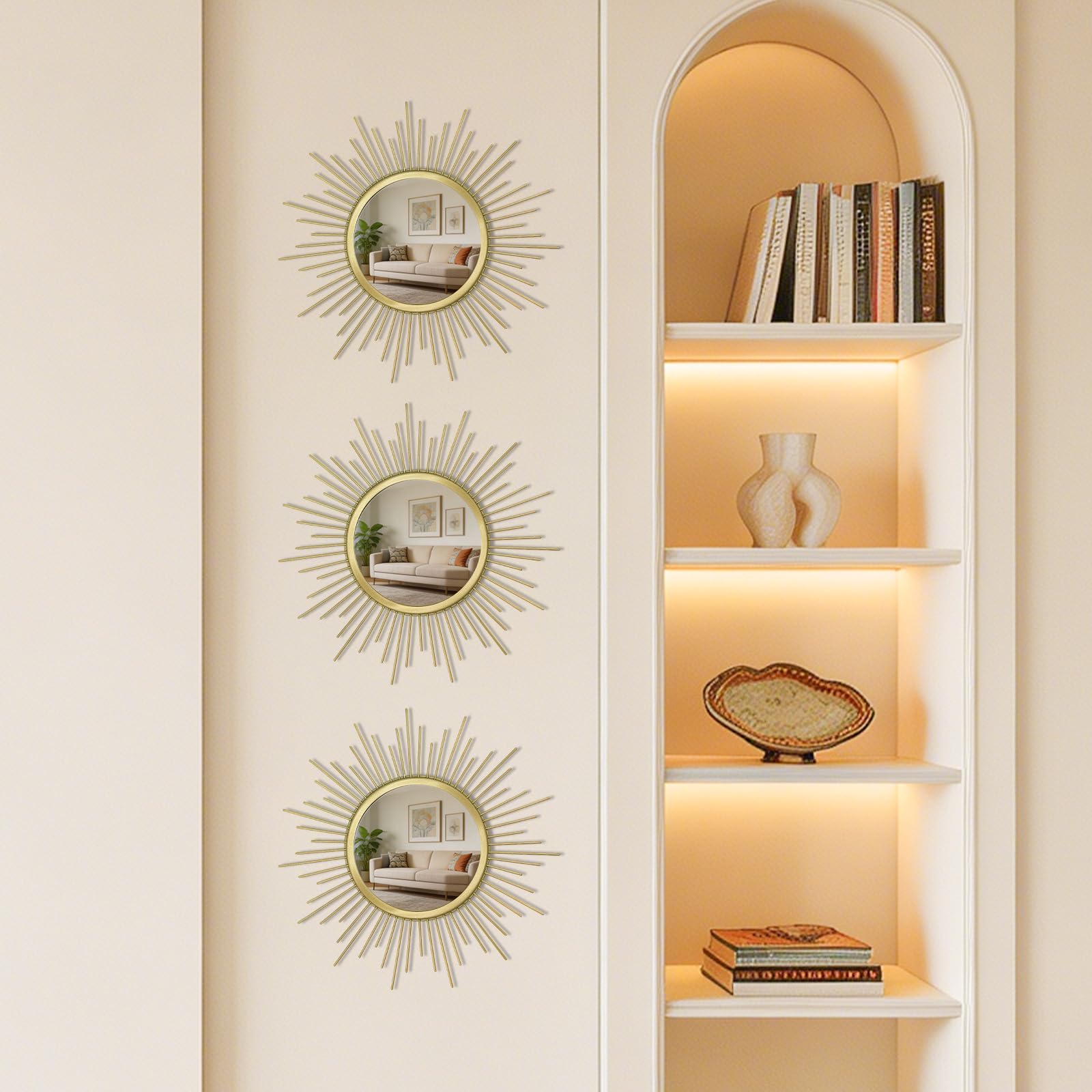 Cityelf sunburst design: pairs with Mediterranean, Scandinavian, or bohemian styles.