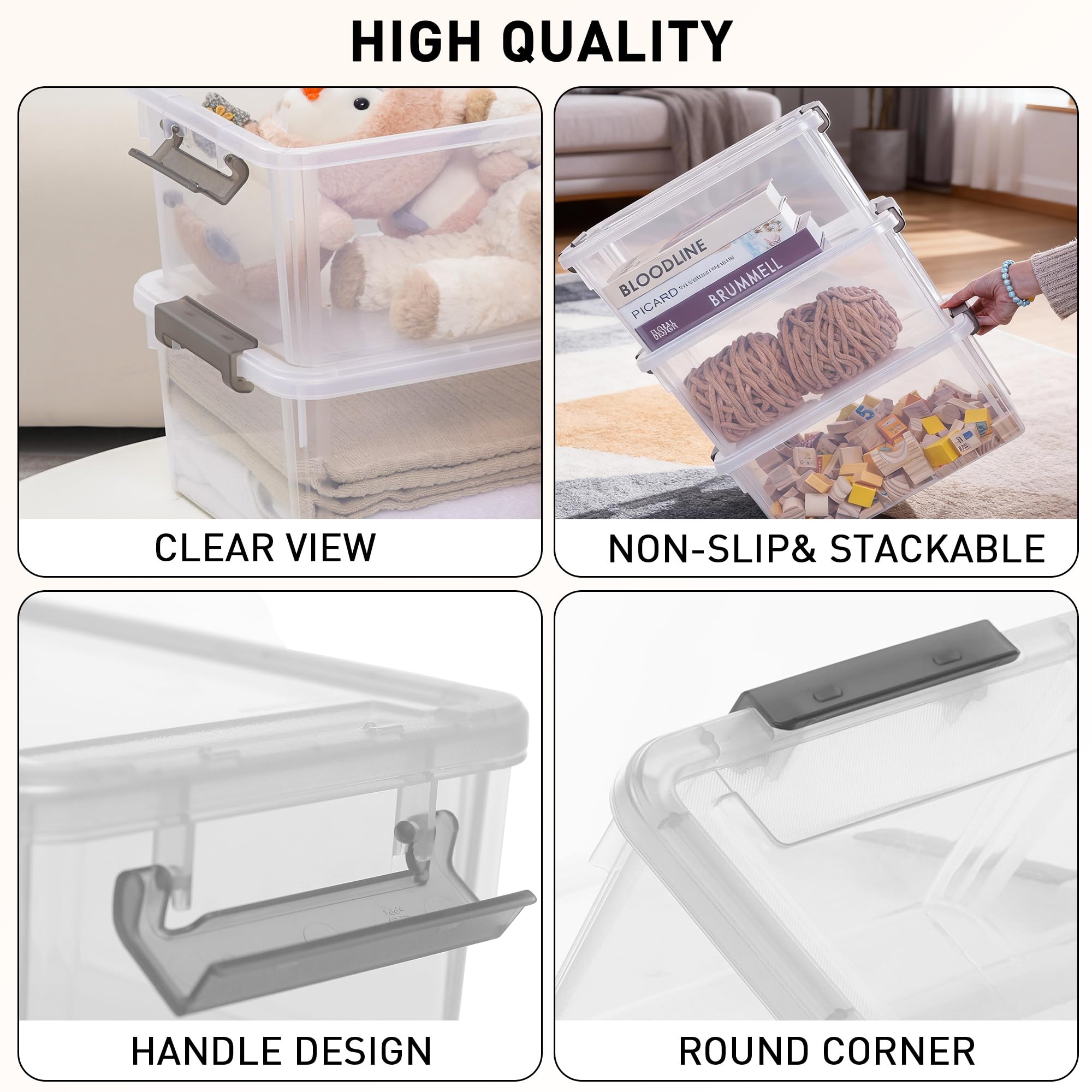 Citylife 17QT bin made of durable PP5 plastic resists wear for long-lasting storage