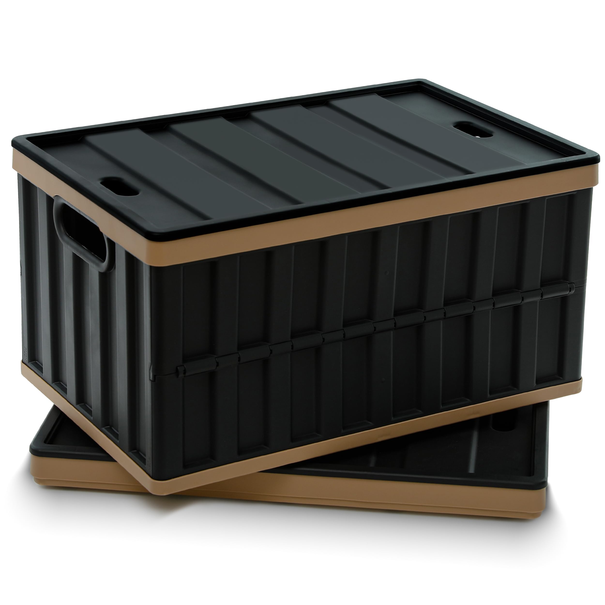 Citylife 64L collapsible storage bin with lid for garage organization.