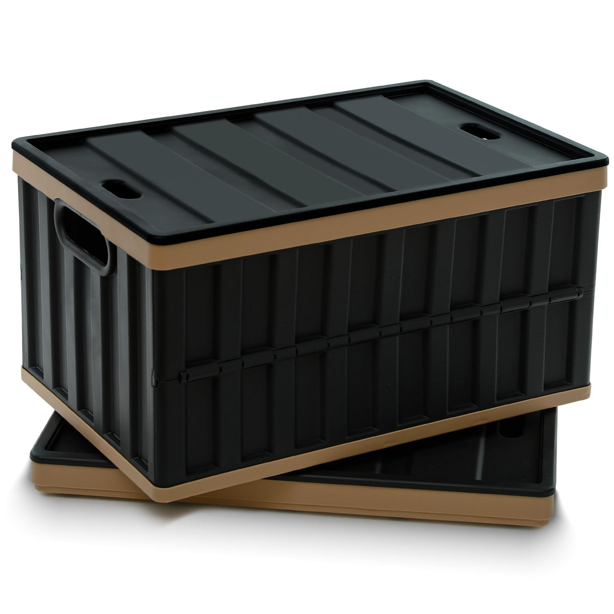 Citylife 64L collapsible storage bin with lid for garage organization.