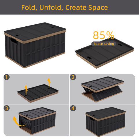 Citylife 64L storage bin dimensions for planning garage or closet storage.