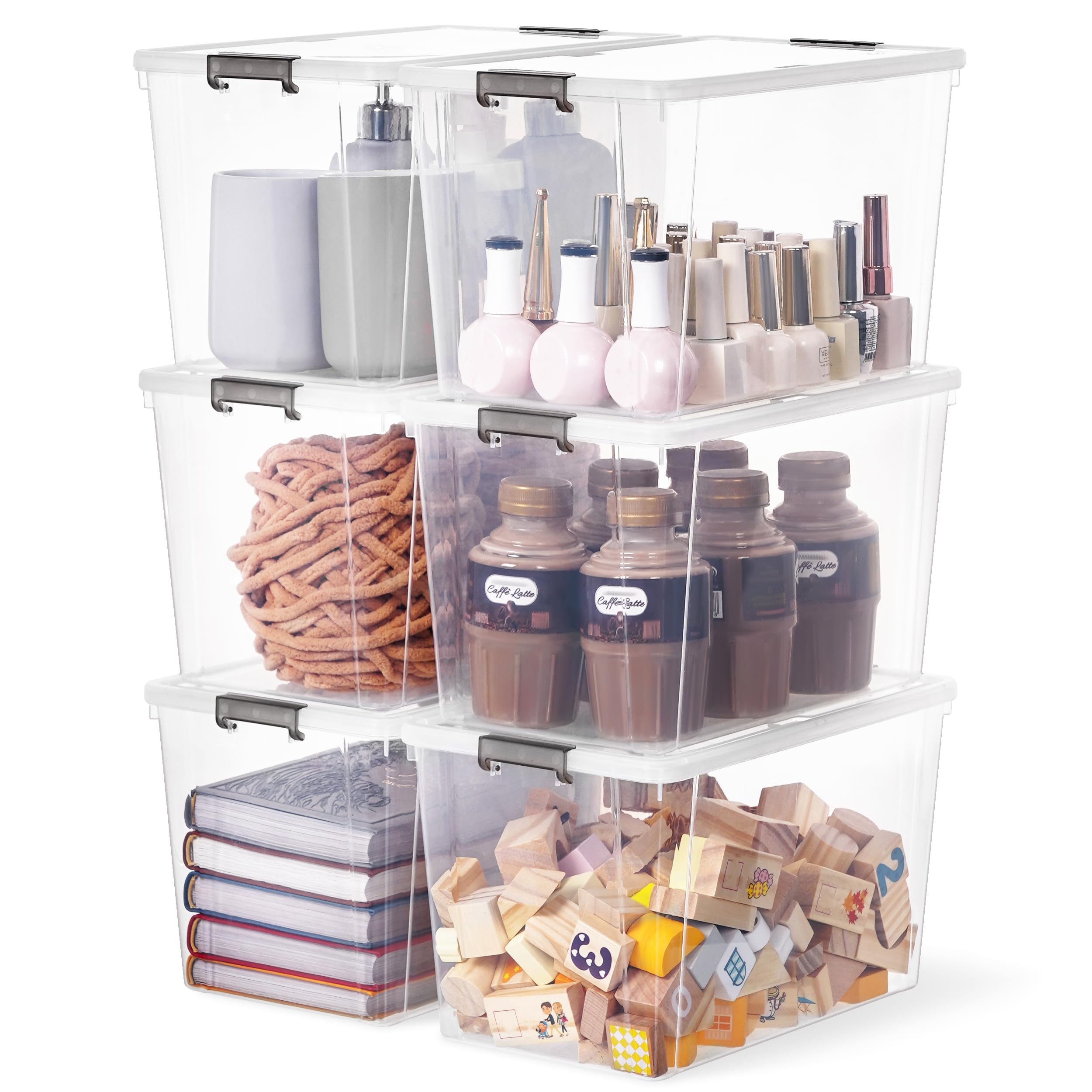 Citylife 7.8 Qt bin with lid closed for pantry organization.