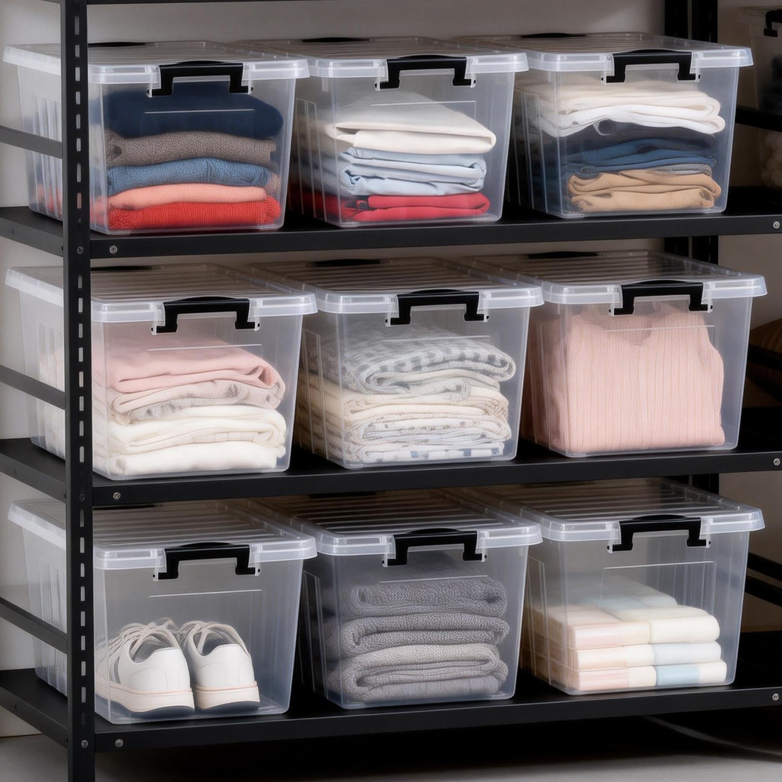 Citylife BPA-free PP5 plastic storage bin with secure lid.