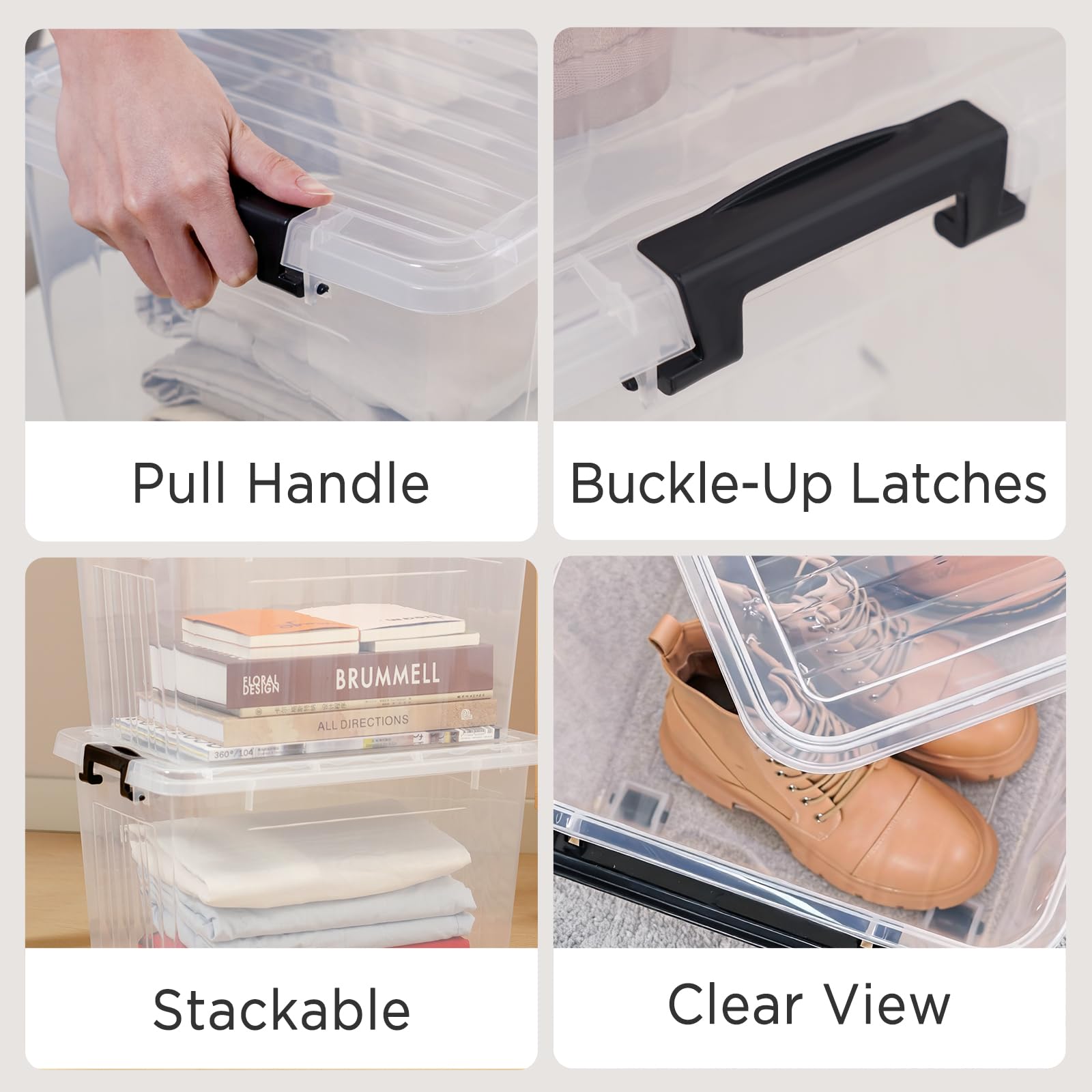 Citylife clear plastic bin with high visibility for quick access.
