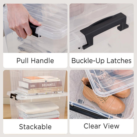 Citylife clear plastic bin with high visibility for quick access.
