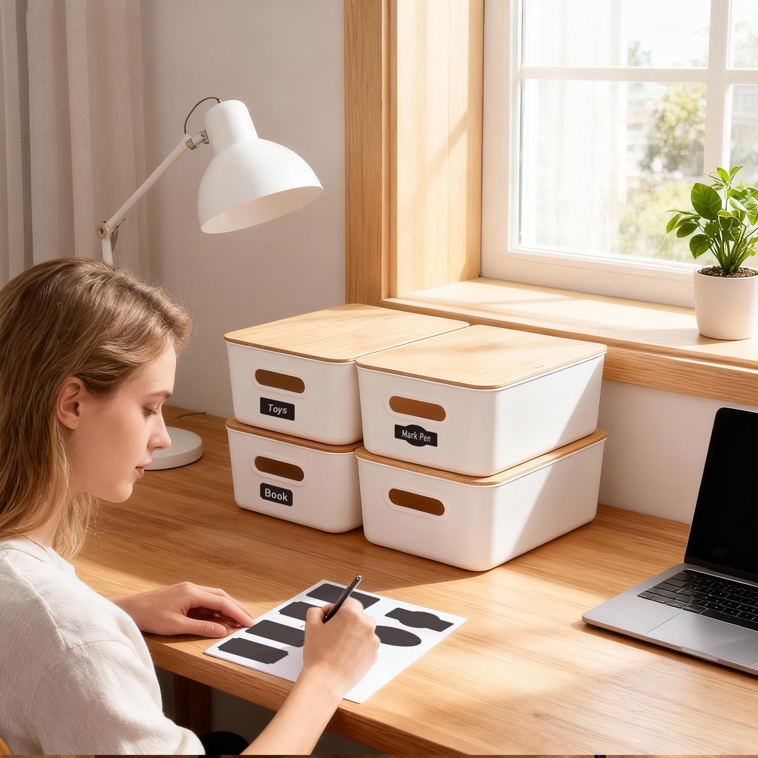 Citylife compact-storage-bin-nestable highlights space-saving in-home organization.