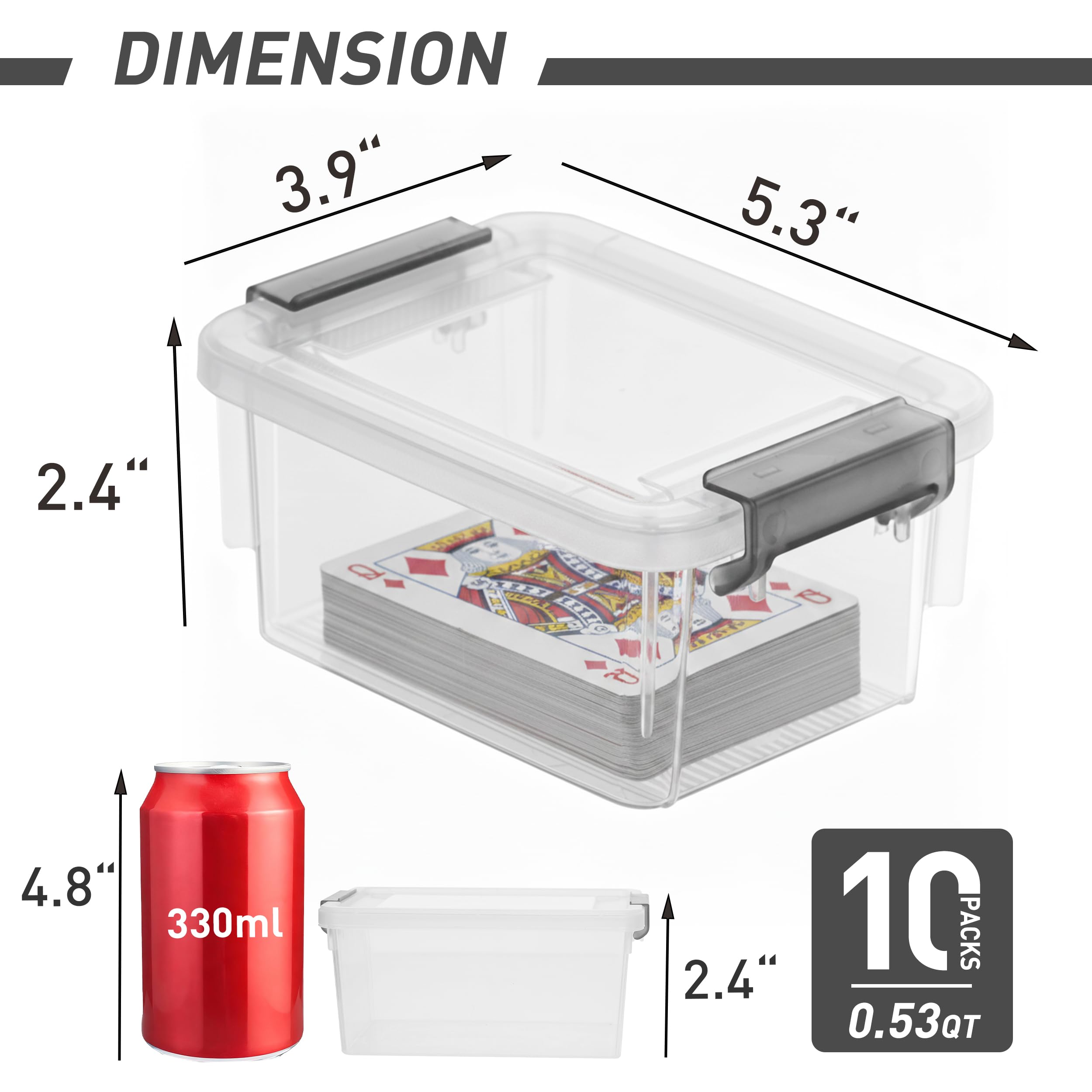 Citylife stackable storage bin in clear white maximizes space.