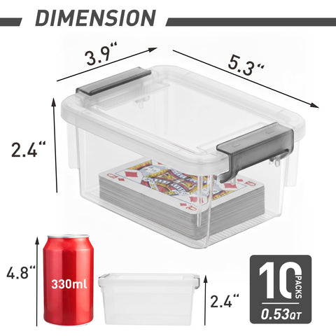 Citylife stackable storage bin in clear white maximizes space.