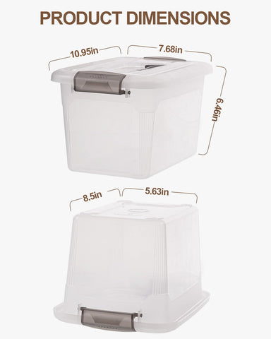 Citylife transparent bin with grey handles for quick content visibility.