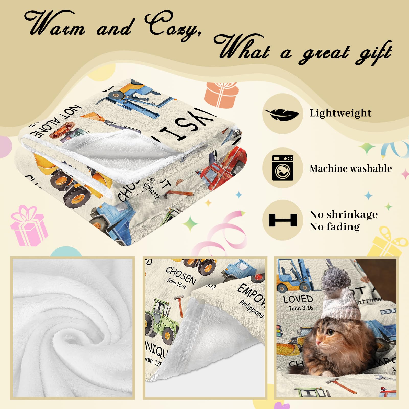 CIUGOIG Christian truck blanket loved as a thoughtful gift.
